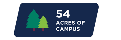 54 acres of campus