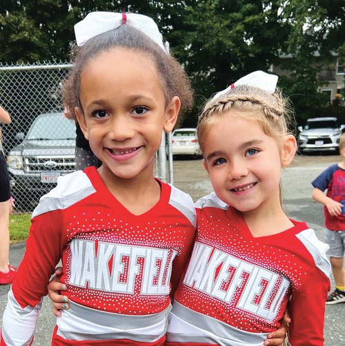 Stella Cazeau (left), age 7, and London Wall, 6, daughters of Lasell alumni