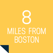 8 miles from Boston