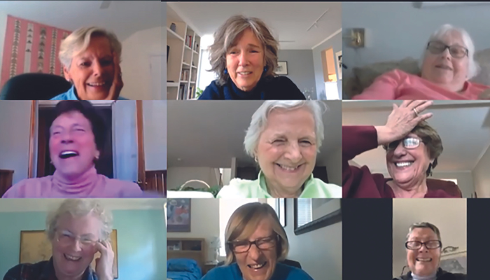Members of the Class of 1965 on a Zoom call