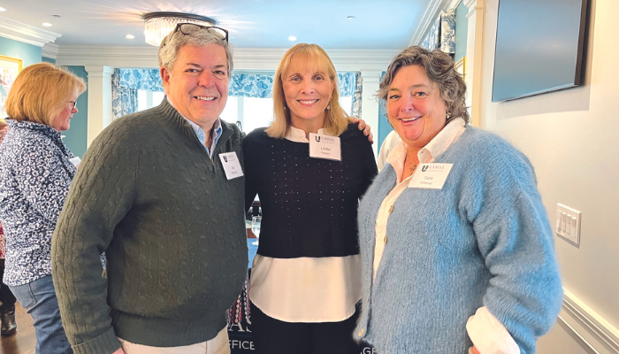 Jay and Tara Willerup P'24 with Linda Peters P'21