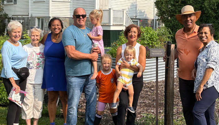 Intergenerational Garden dedication at Lasell University