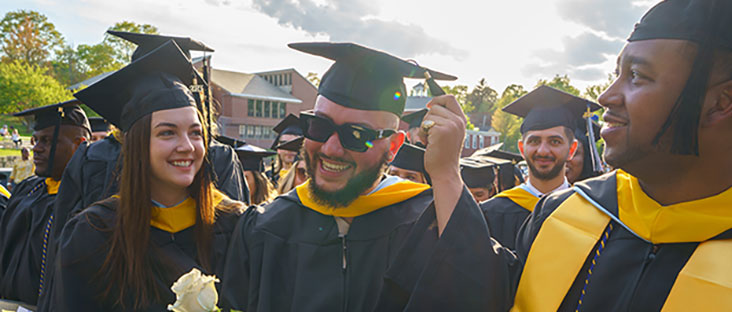 Graduate students celebrating
