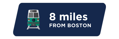 8 miles from Boston