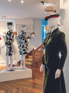 Fashion exhibit curated by Jill Carey at the Lasell Wedeman Gallery