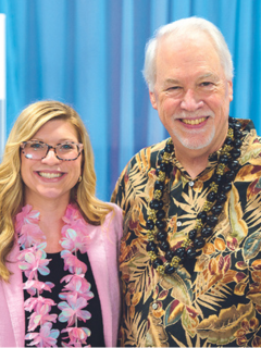 Carrie Goodwin Kenniston '13 and President Michael B. Alexander