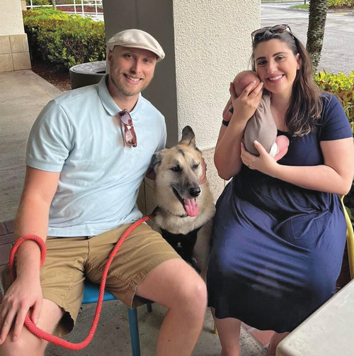 Alexa Donegan '16 G'20 with Joe, Mookie, and Luke