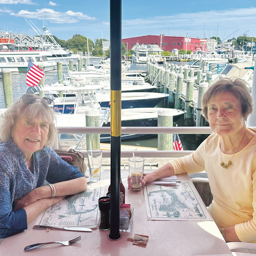 Shirley Vara Gallerani '53 (right) and Mary Ann Donahue '53