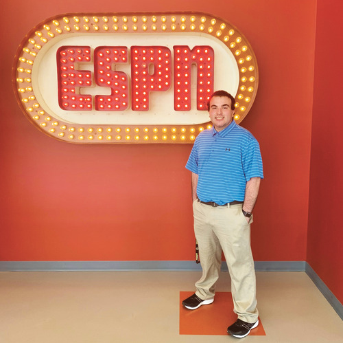 Josh Wolmer '22 at ESPN
