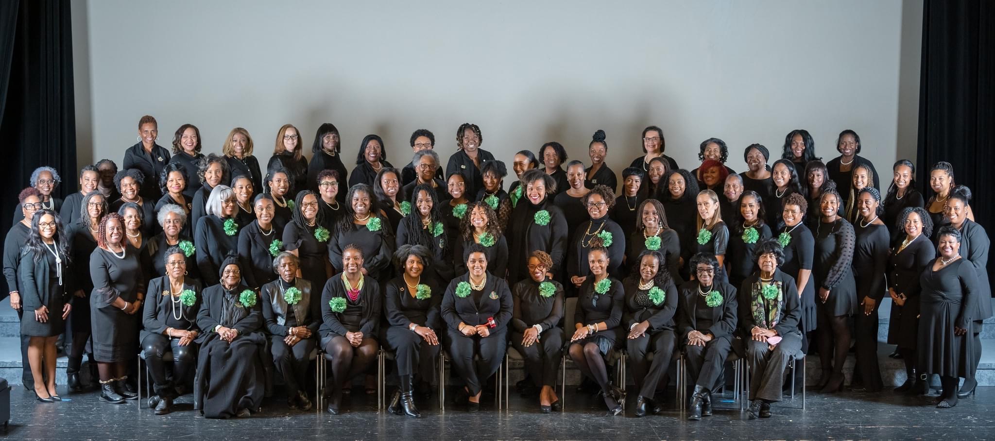 Chrystal Porter with the Psi Omega chapter of Alpha Kappa Alpha