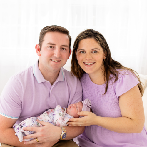 Katie Jones Kinsman '20 with Mike Kinsman and their daughter