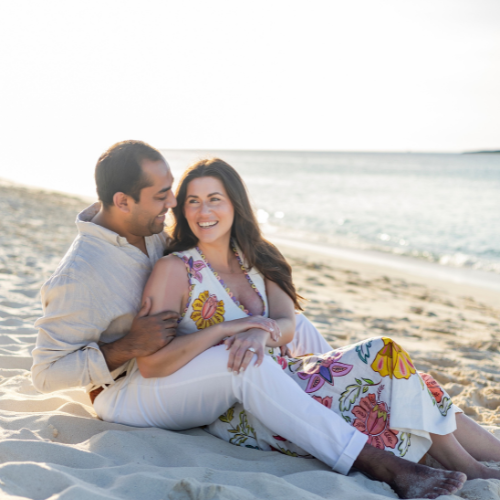 Courtney Amberg '14 with her fiance, Sayab