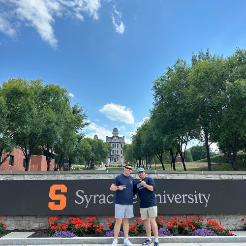 Michael Woo '23 with Elliot Pototsky '25