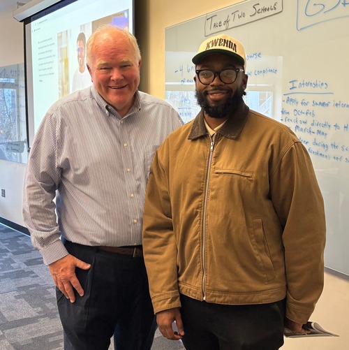 Professor Bruce McKinnon and Anthony Berry '23 G'24