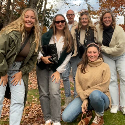 Tiff Potter '12, Hannah Cebry '12, Ashley Doak '12, Ainsley Wolfe Kelliher '12, and Kasey Looney Silva '12