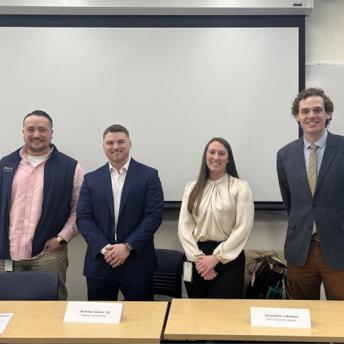 William Tetreault '16, Nicholas Carlino '19, and Zachary Brower G'20