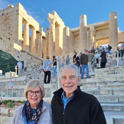 Linda Pillarella West '64 and her husband Ron