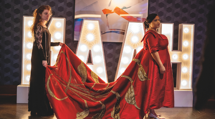 Lasell student Hazel Nichol with Dr. Noelle Trent of the Museum of African American History