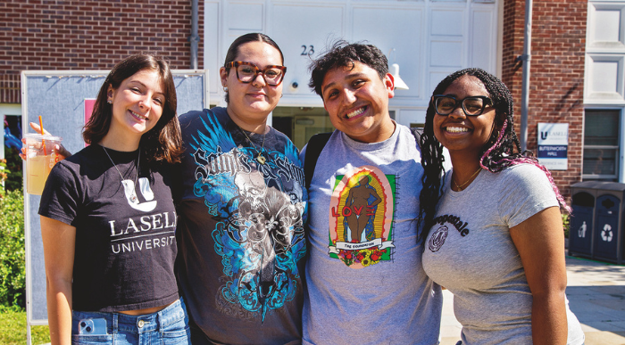 Lasell students at the start of the Fall 2024 semester