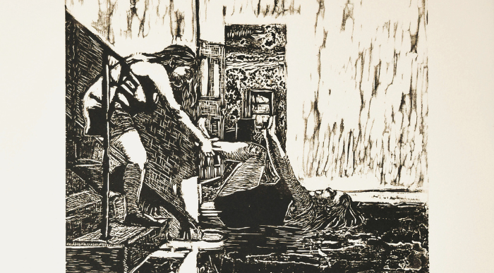 Printmaking work by Alla Lazebnik