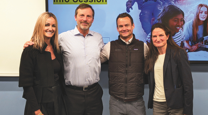 Felix School staff: Amy McGrath, CEO, Arizona State University Prep Academies and ASU Global; Matthew Spengler, Felix superintendent; Ross Wilson, executive director, Shah Family Foundation; and Michelle Cannon, Felix operations consultant. Photo courtesy 1851 Chronicle