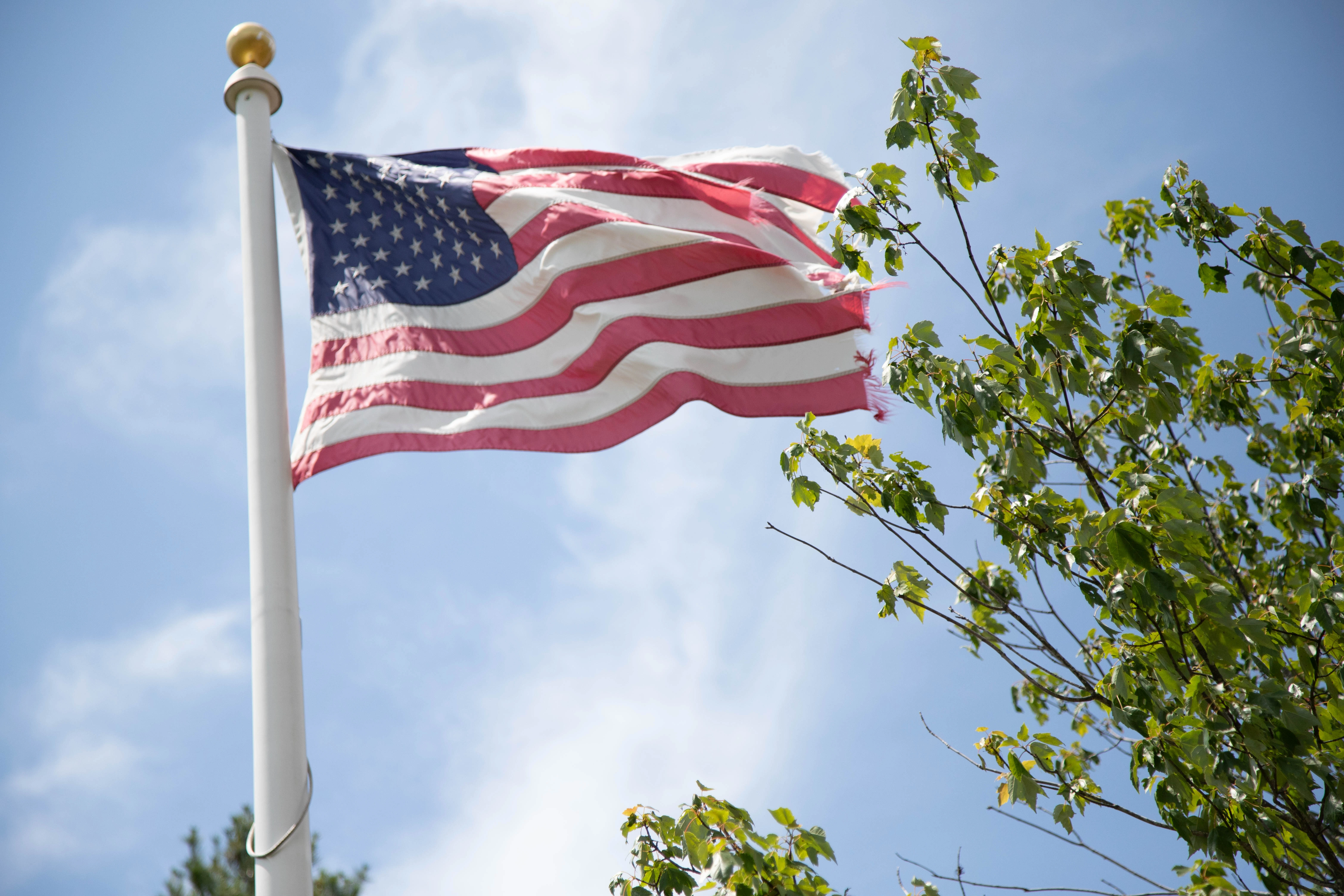 Lasell University American Flag