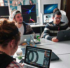 Students in class discussion 