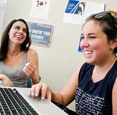 two students collaborating on a project