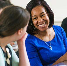 students in class discussion