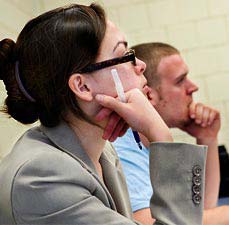students in class lecture